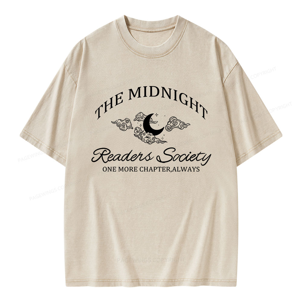 Pagewings The Midnight Readers Society Unisex Washed T-shirt