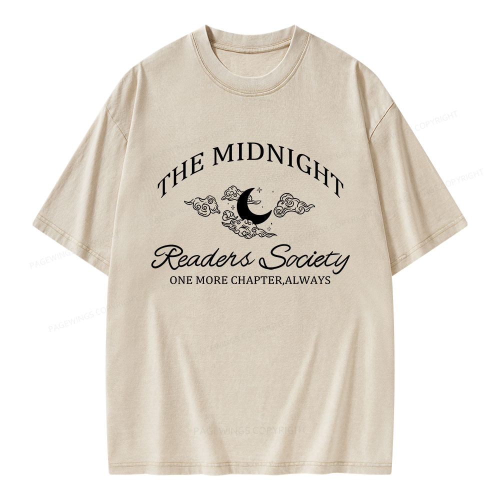 Pagewings The Midnight Readers Society Unisex Washed T-shirt