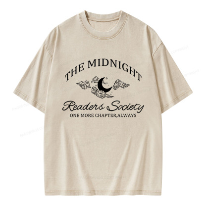 Pagewings The Midnight Readers Society Unisex Washed T-shirt