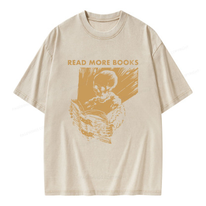 Pagewings Read More Books Unisex Washed T-shirt