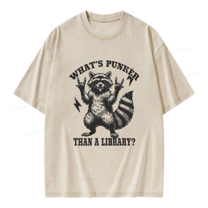 Pagewings What’s Punker Than A Library Unisex Washed T-shirt