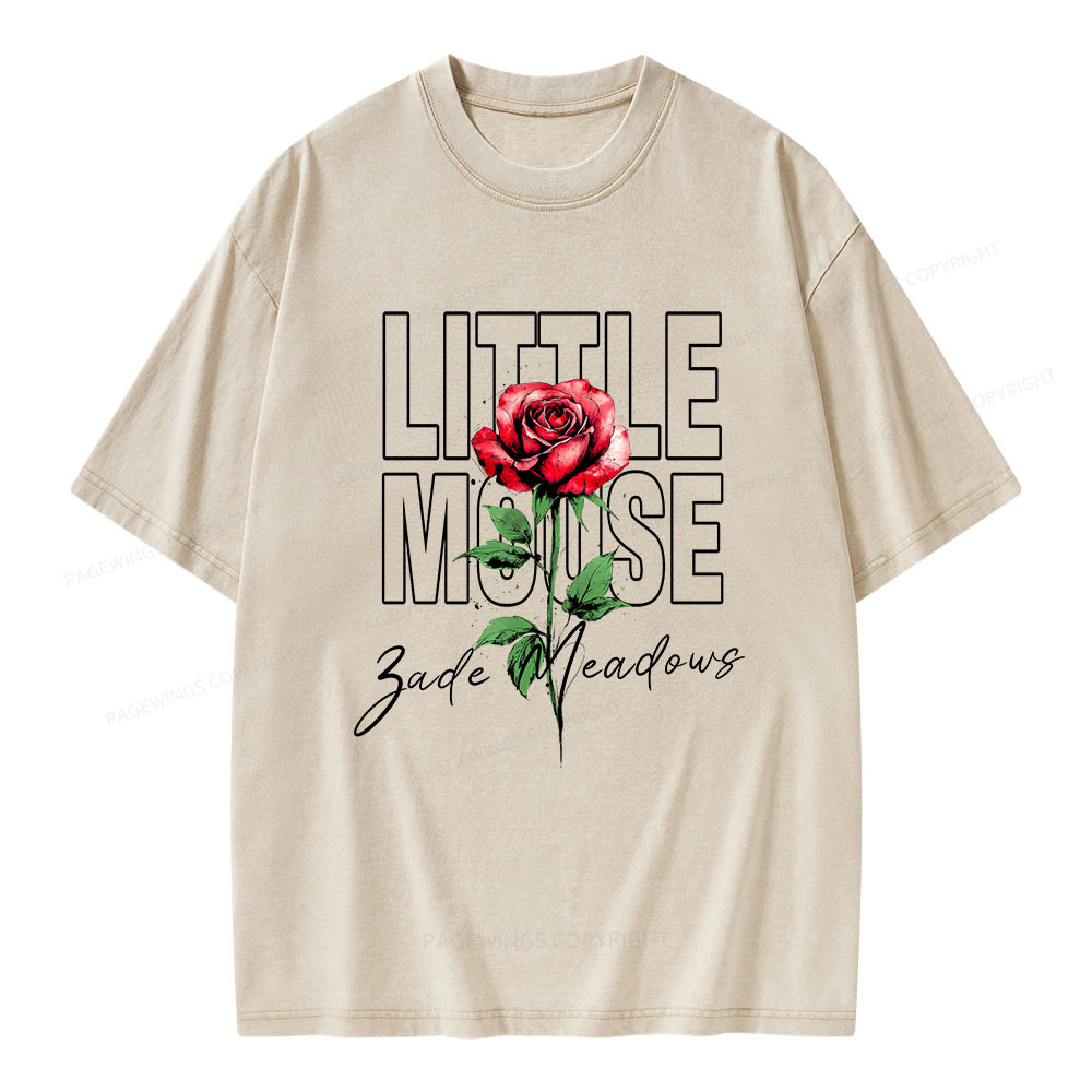 Pagewings Little Mouse Unisex Washed T-shirt