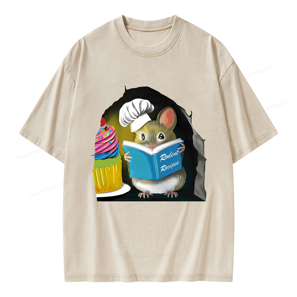 Pagewings Rodent Recipes Unisex Washed T-shirt