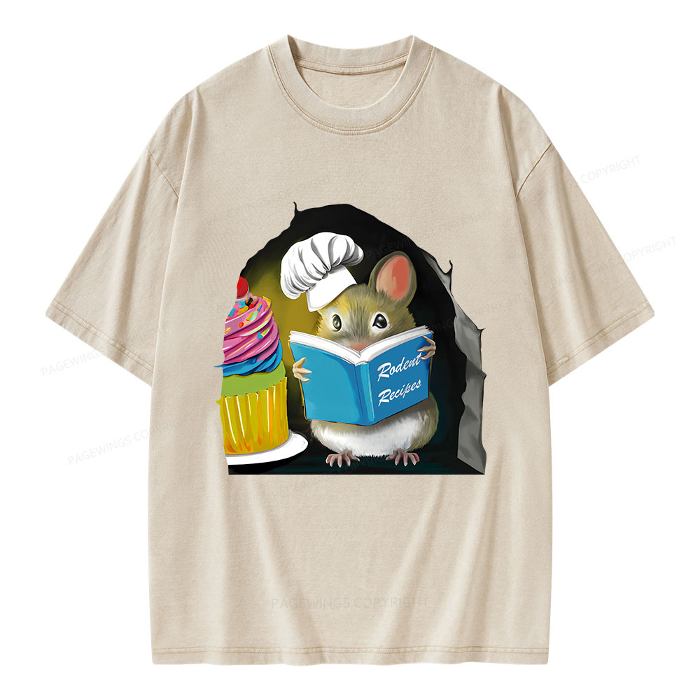 Pagewings Rodent Recipes Unisex Washed T-shirt