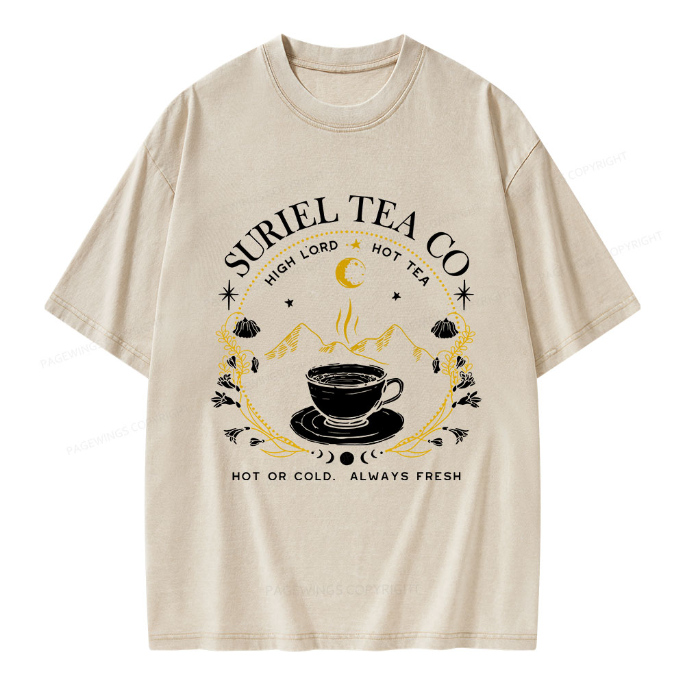 Pagewings Suriel Tea Co Unisex Washed T-shirt