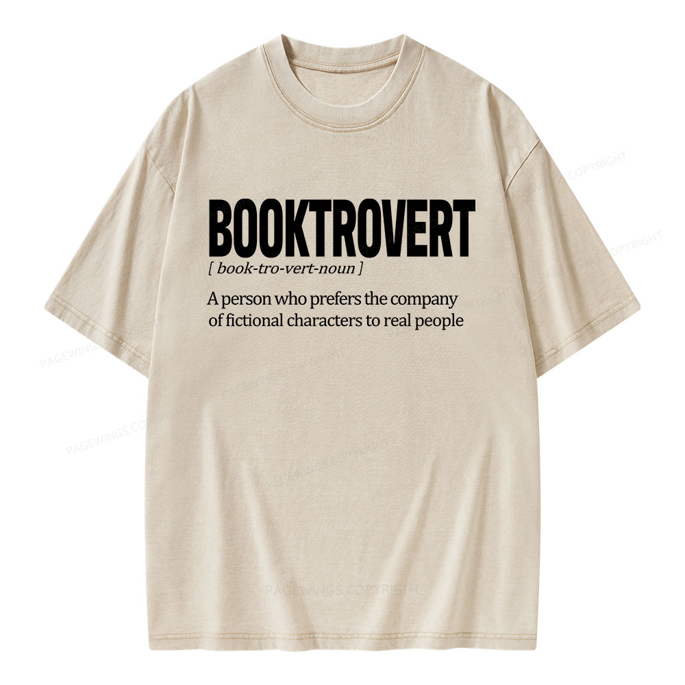 Pagewings Booktrovert Unisex Washed T-shirt