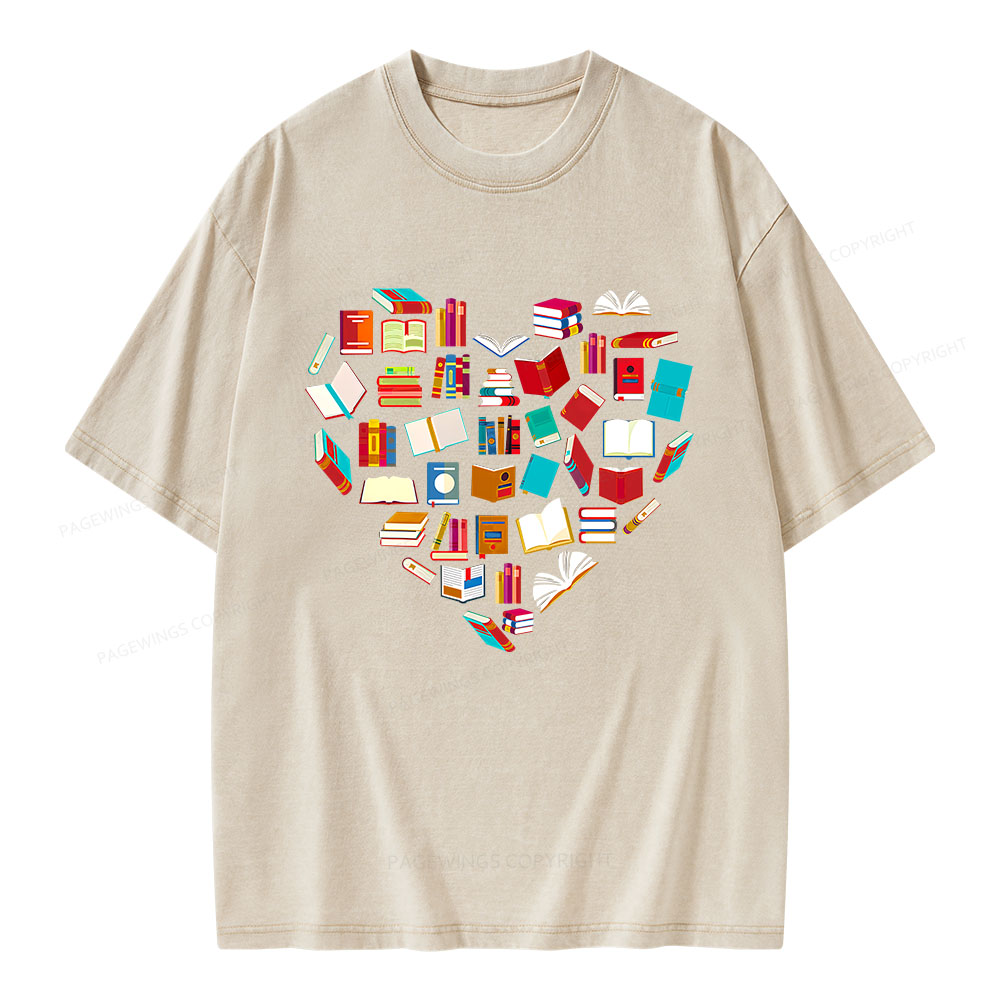 Pagewings Book Lover Unisex Washed T-shirt