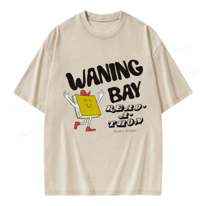Pagewings Waning Bay Read-A-Thon Funny Story Unisex Washed T-shirt