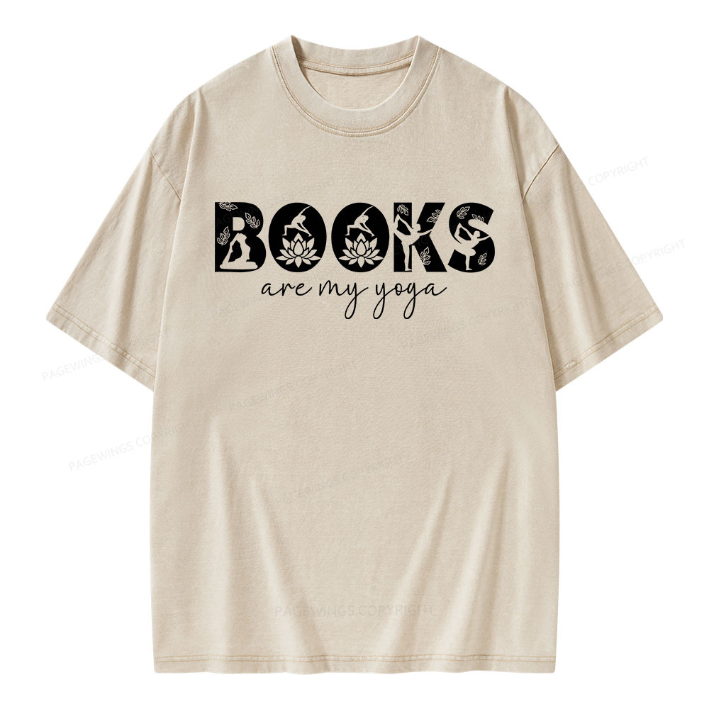 Pagewings Books Are My Yoga Unisex Washed T-shirt