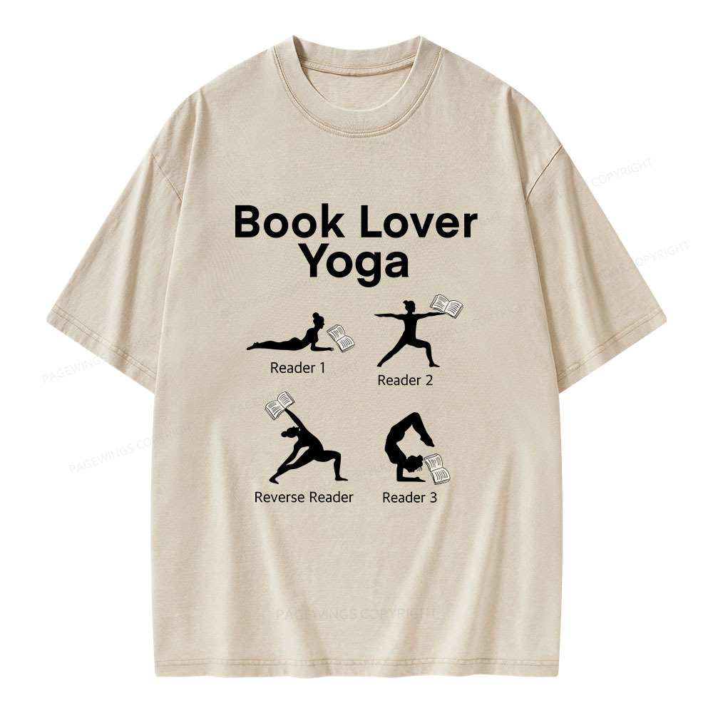 Pagewings Book Lover YogaUnisex Washed T-shirt