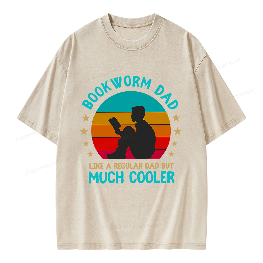 Pagewings Bookworm Dad Unisex Washed T-shirt
