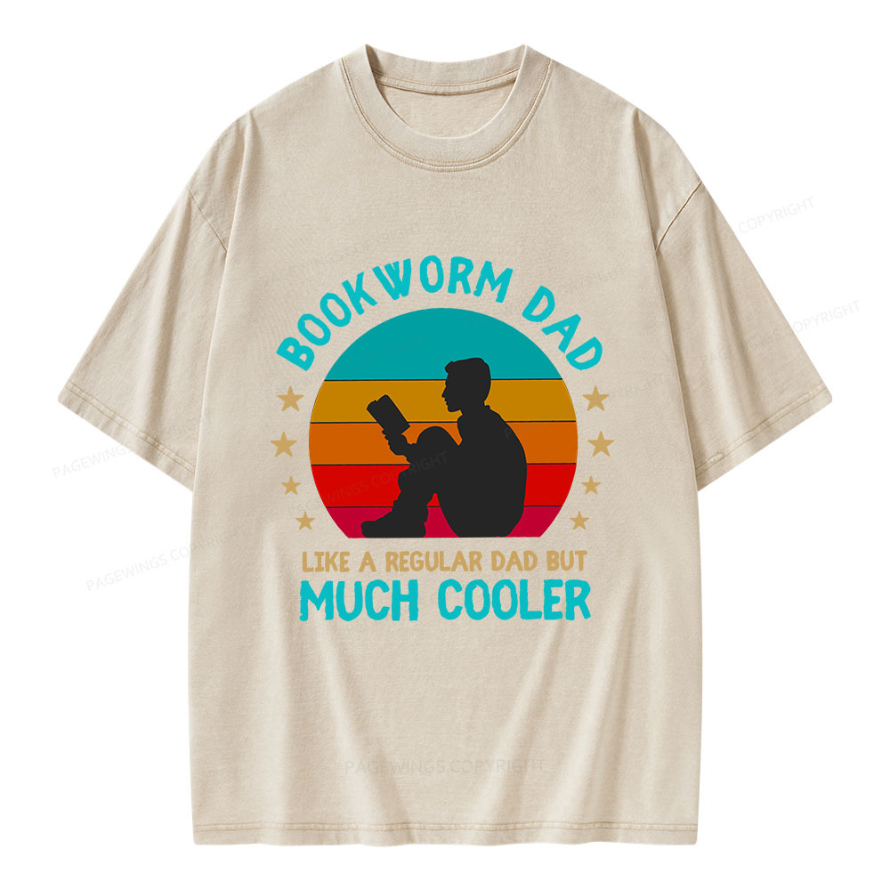 Pagewings Bookworm Dad Unisex Washed T-shirt