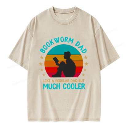 Pagewings Bookworm Dad Unisex Washed T-shirt