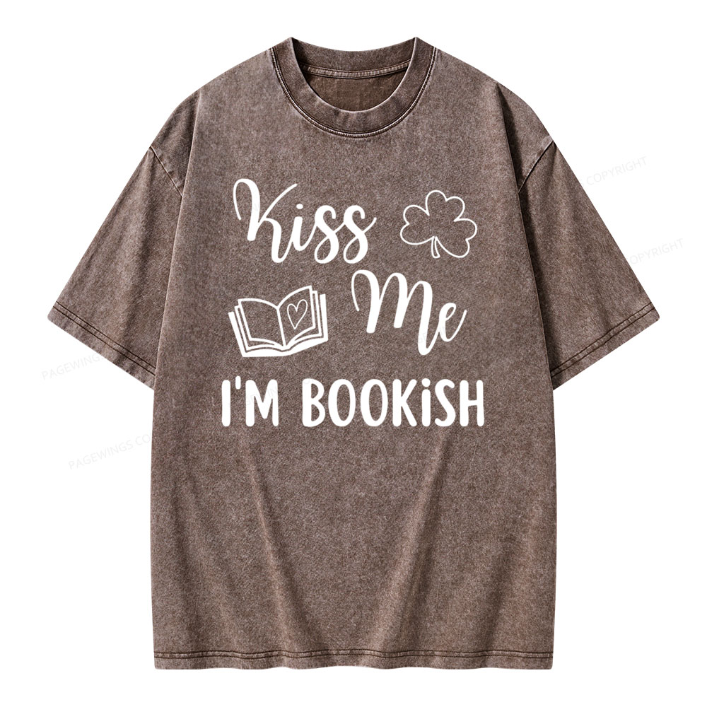 Pagewings Book Funny, Reader Bookworm Librarian Shirt Gift Unisex Washed T-shirt