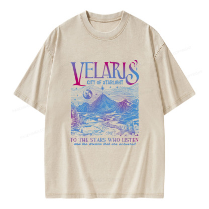 Pagewings Velaris City Of Starlight Acotar Unisex Washed T-shirt