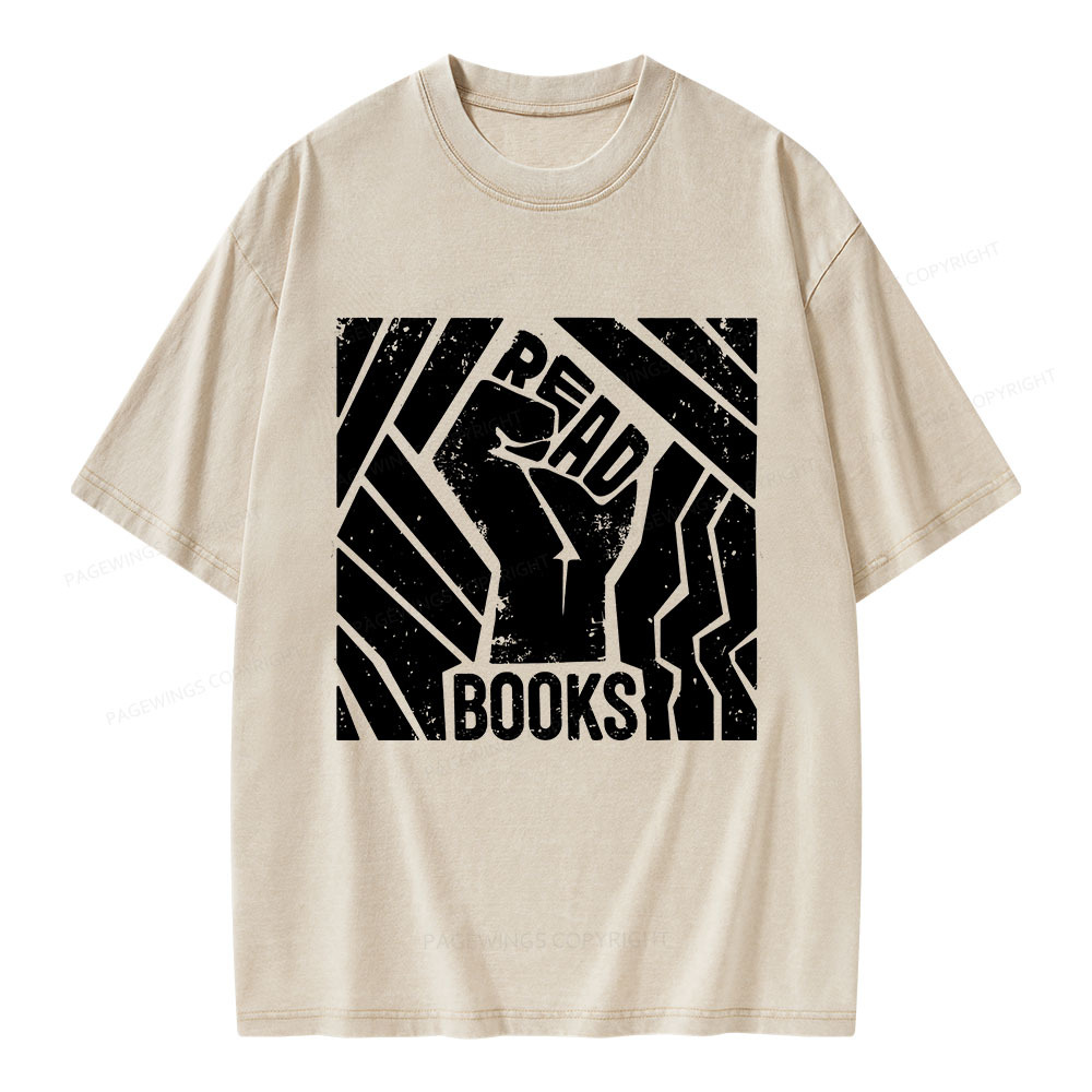 Pagewings Read Books Unisex Washed T-shirt