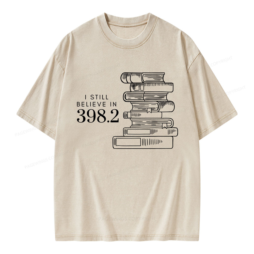 Pagewings I Still Believe In 398.2 Unisex Washed T-shirt
