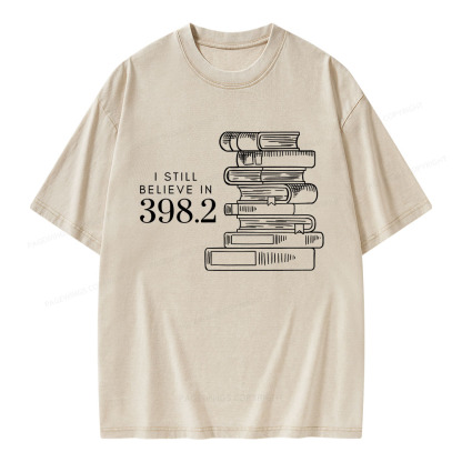 Pagewings I Still Believe In 398.2 Unisex Washed T-shirt