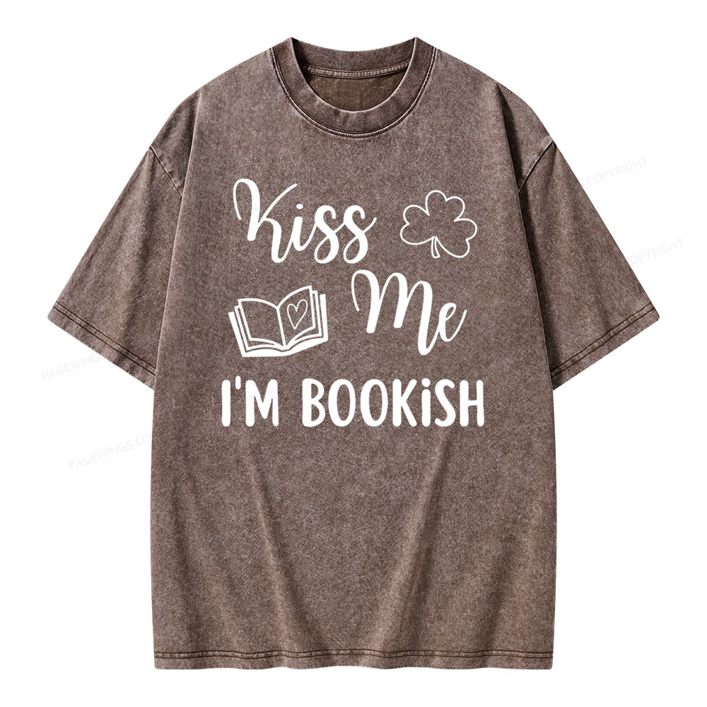 Pagewings Book Funny, Reader Bookworm Librarian Shirt Gift Unisex Washed T-shirt