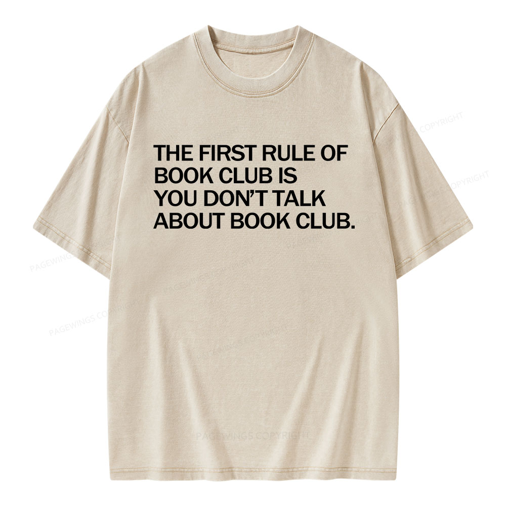 Pagewings Don't Talk About The Book Club Unisex Washed T-shirt
