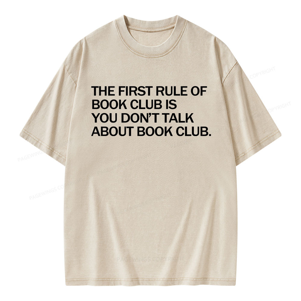 Pagewings Don't Talk About The Book Club Unisex Washed T-shirt