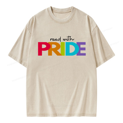 Pagewings Read With Pride Unisex Washed T-shirt