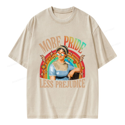 Pagewings More Pride Less Prejudice Unisex Washed T-shirt
