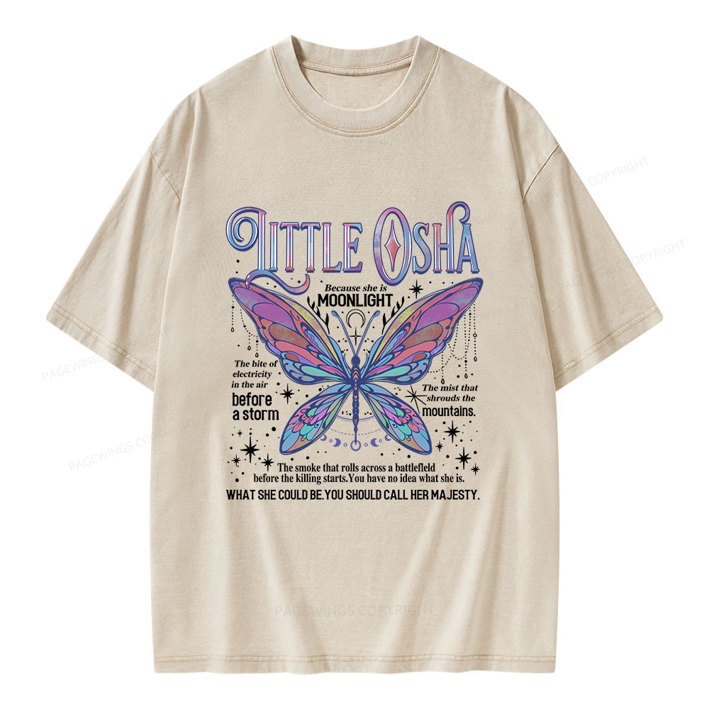 Pagewings Little Osha Butterfly Unisex Washed T-shirt