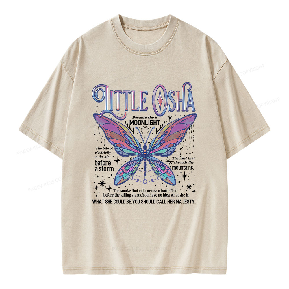 Pagewings Little Osha Butterfly Unisex Washed T-shirt
