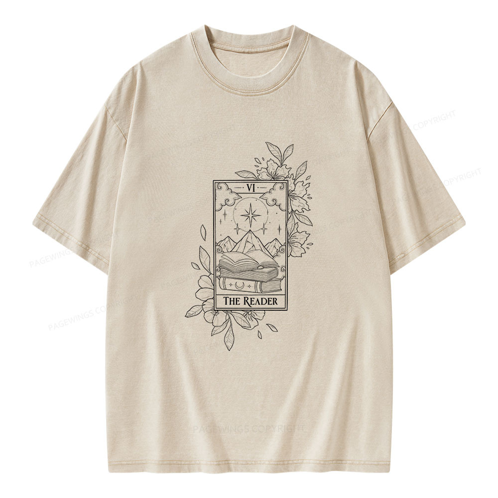 Pagewings The Reader Unisex Washed T-shirt