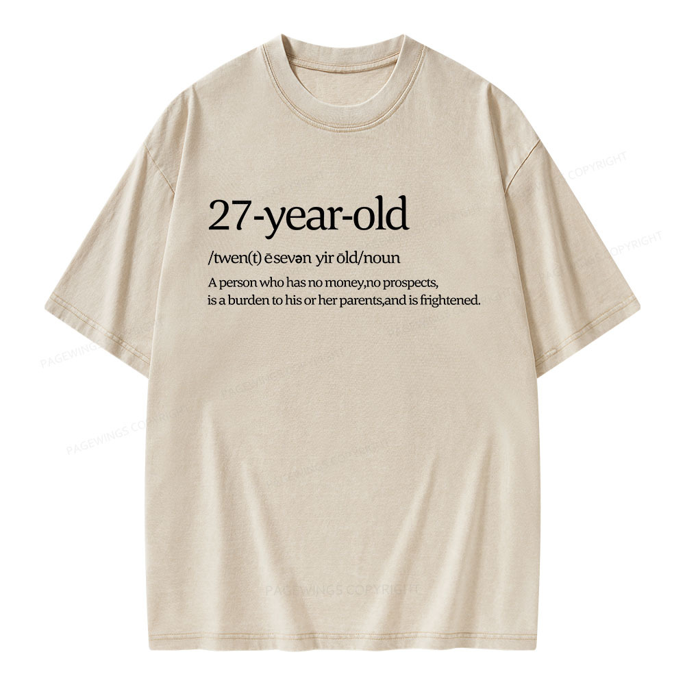 Pagewings 27 Year Old Unisex Washed T-shirt
