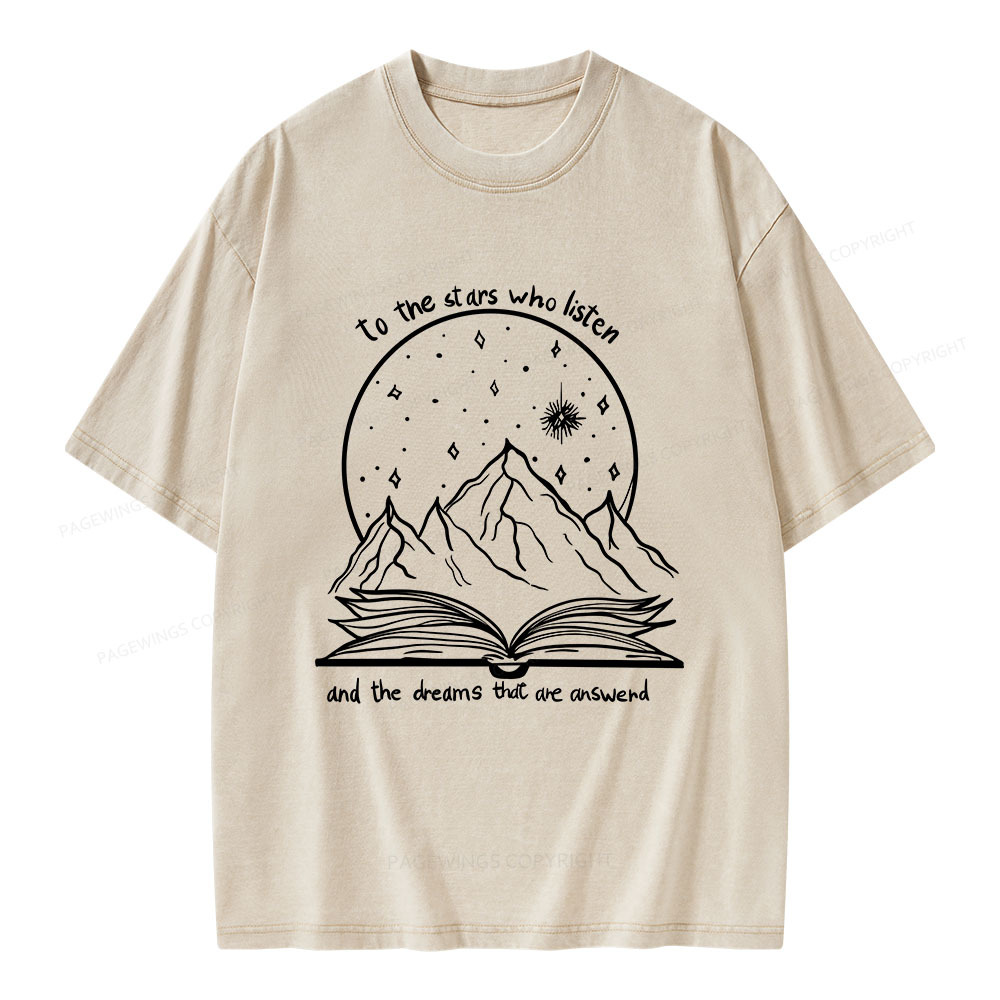 Pagewings The Dreams That Are Answered Unisex Washed T-shirt