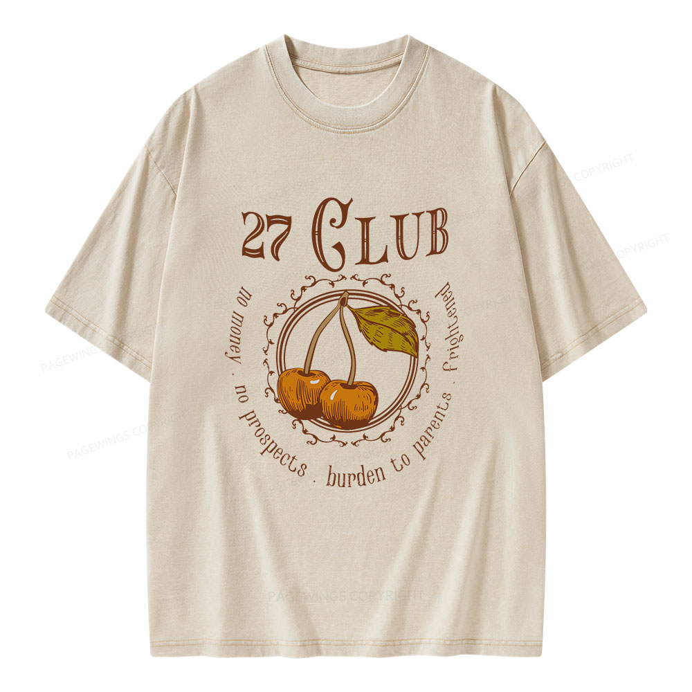 Pagewings 27 Club Unisex Washed T-shirt