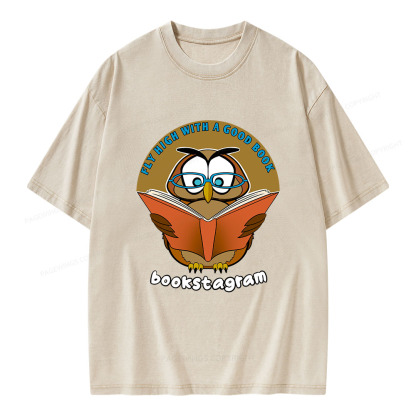 Pagewings Fly High With A Good Book Unisex Washed T-shirt