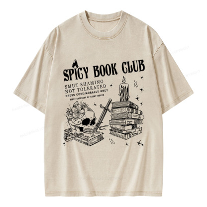 Pagewings Spicy Book Club Unisex Washed T-shirt