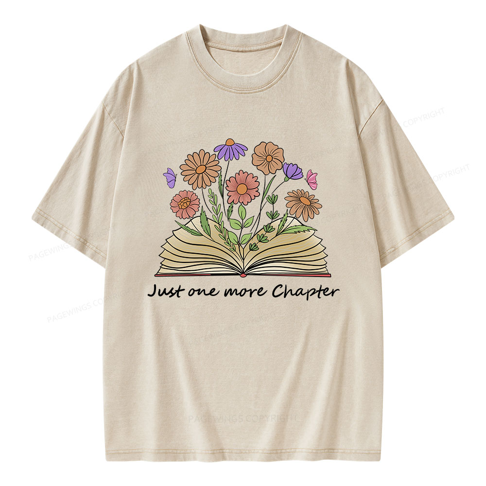 Pagewings Just One More Chapter Unisex Washed T-shirt