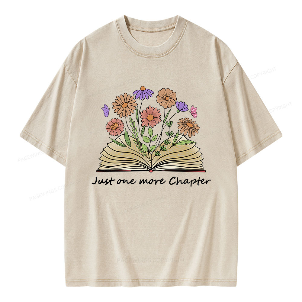 Pagewings Just One More Chapter Unisex Washed T-shirt
