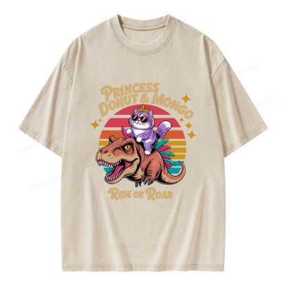 Pagewings Princess Donut & Mongo Unisex Washed T-shirt