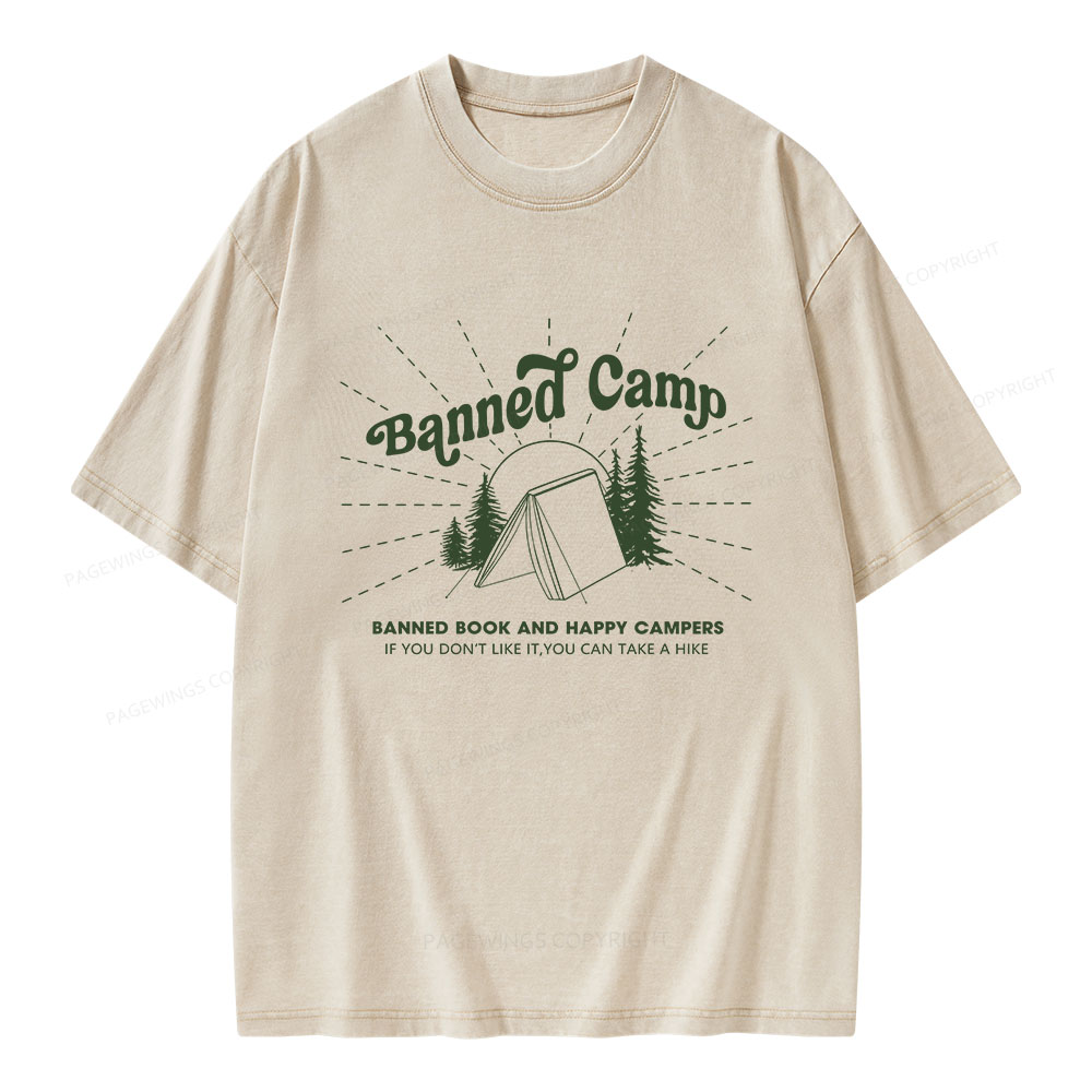 Pagewings Banned Camp Unisex Washed T-shirt