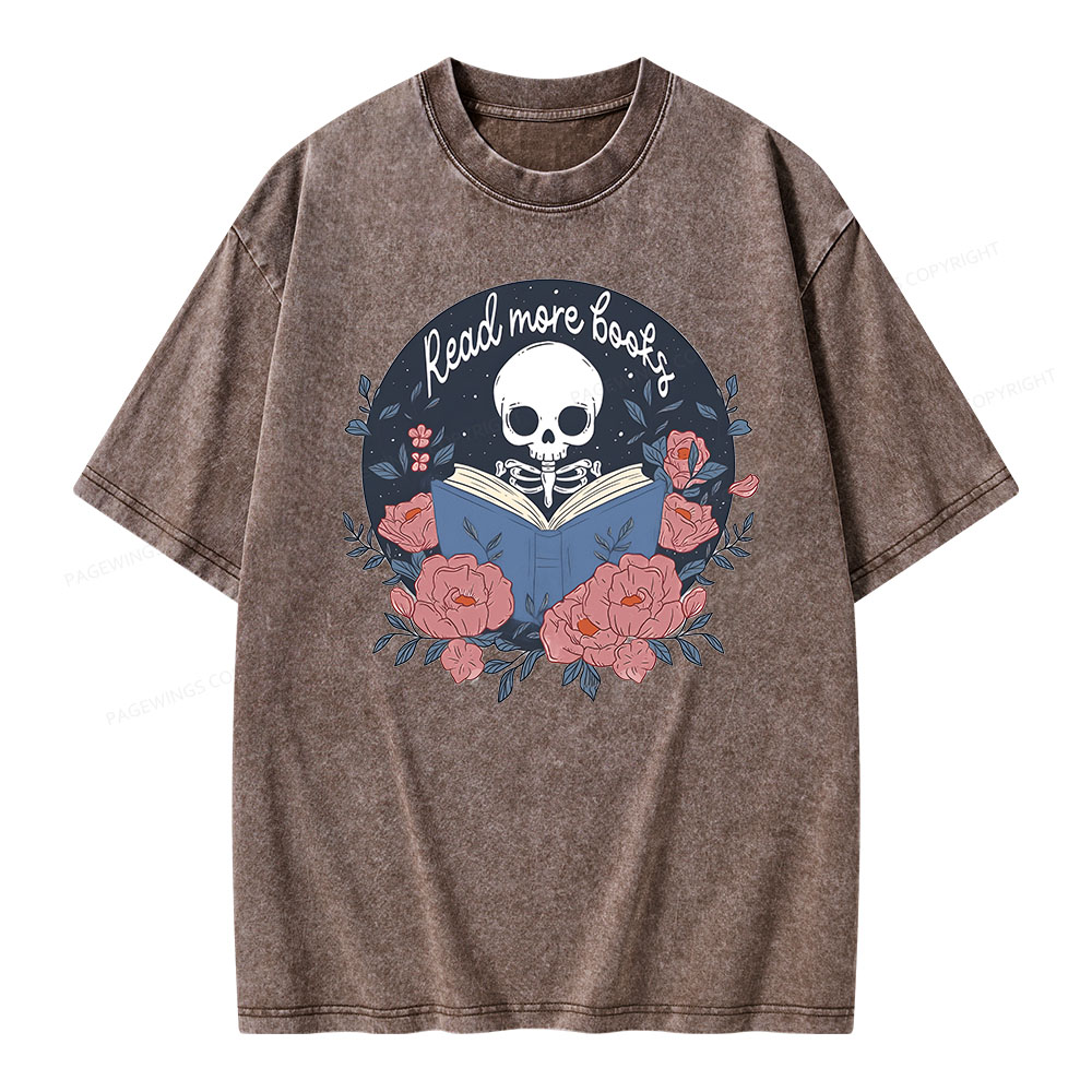 Pagewingsread  more  books Unisex Washed T-shirt