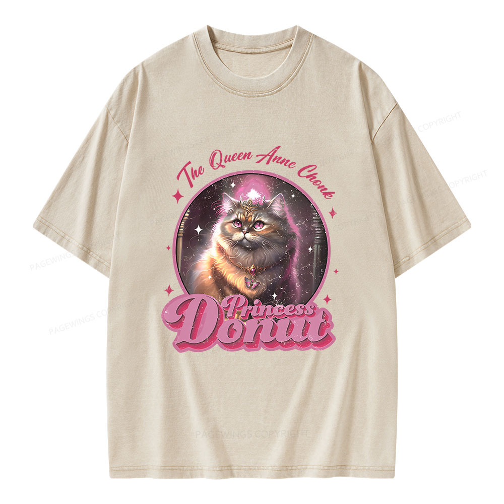 Pagewings Princess Donut  Unisex Washed T-shirt