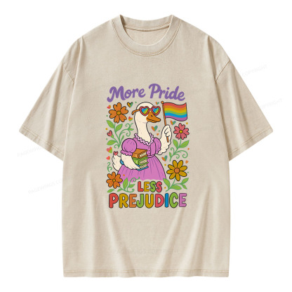 Pagewings More Pride Less Prejudice Unisex Washed T-shirt