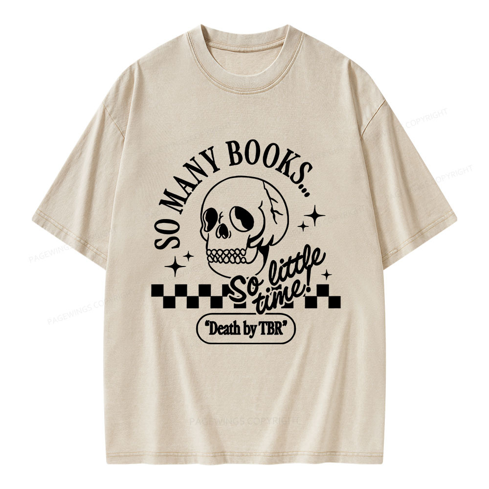 Pagewings Death By TBR Unisex Washed T-shirt