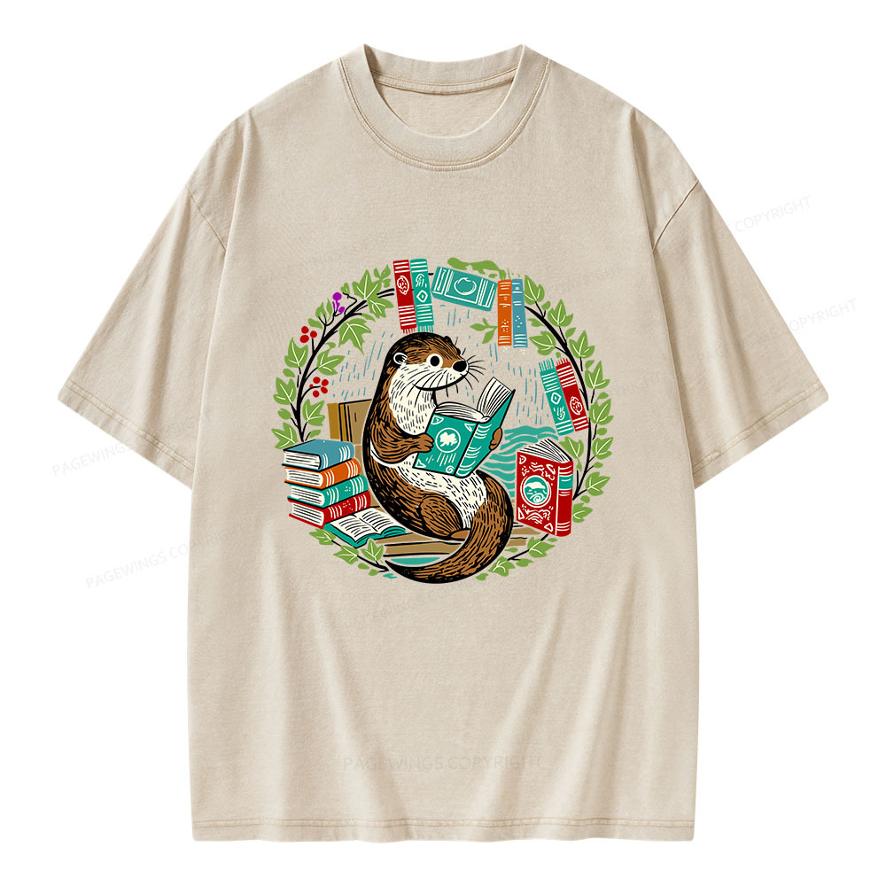 Pagewings Book Lover Unisex Washed T-shirt