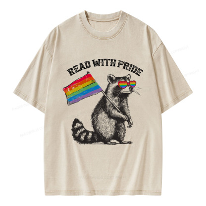 Pagewings Read with Pride Unisex Washed T-shirt
