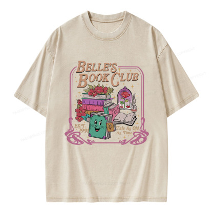 Pagewings Belle's Book Club Unisex Washed T-shirt
