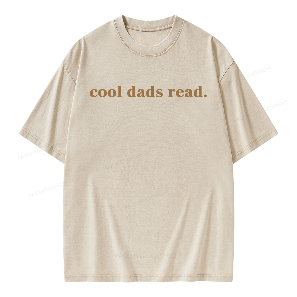 Pagewings Cool Dads Read Unisex Washed T-shirt