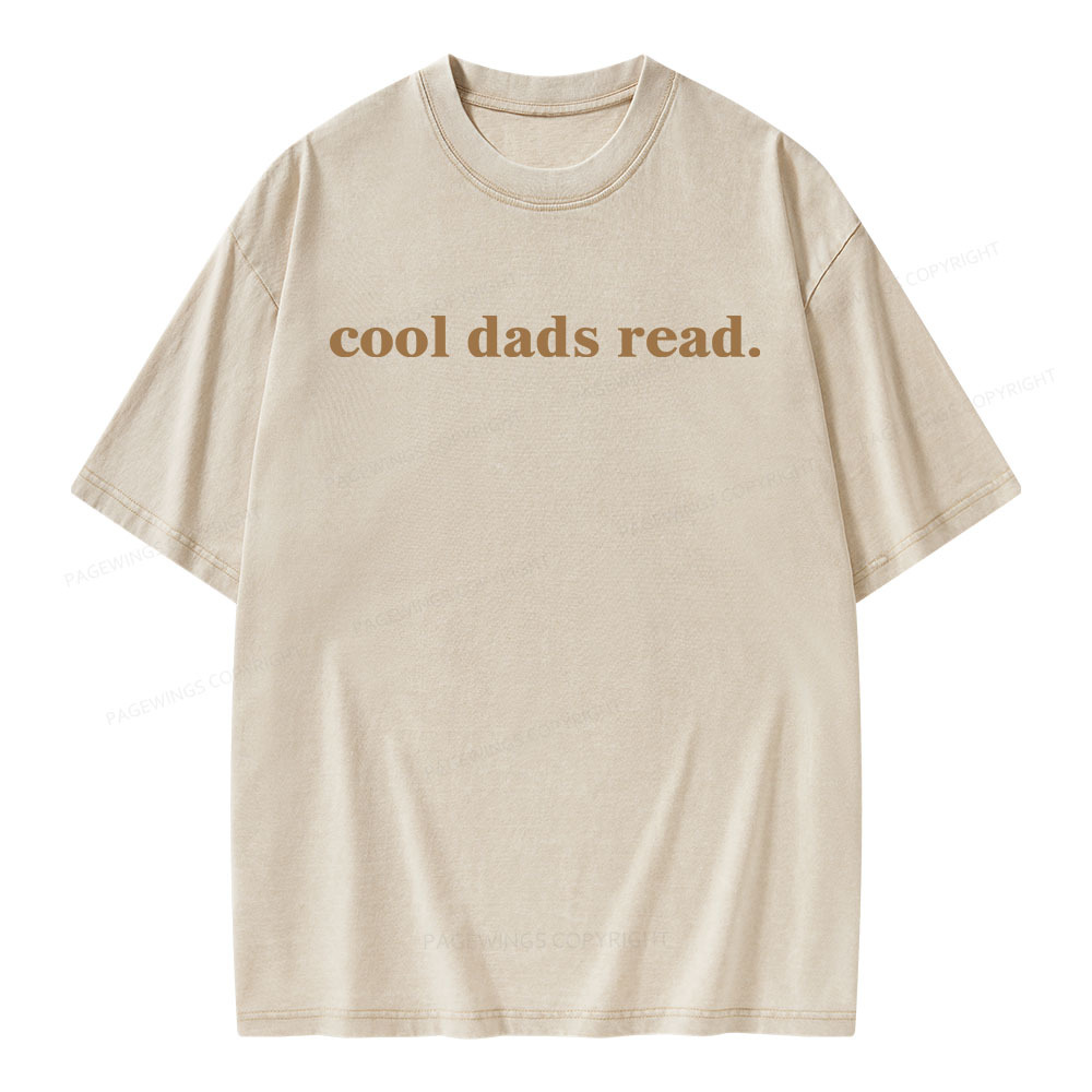 Pagewings Cool Dads Read Unisex Washed T-shirt
