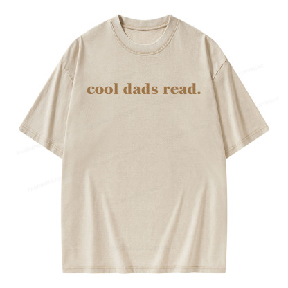 Pagewings Cool Dads Read Unisex Washed T-shirt