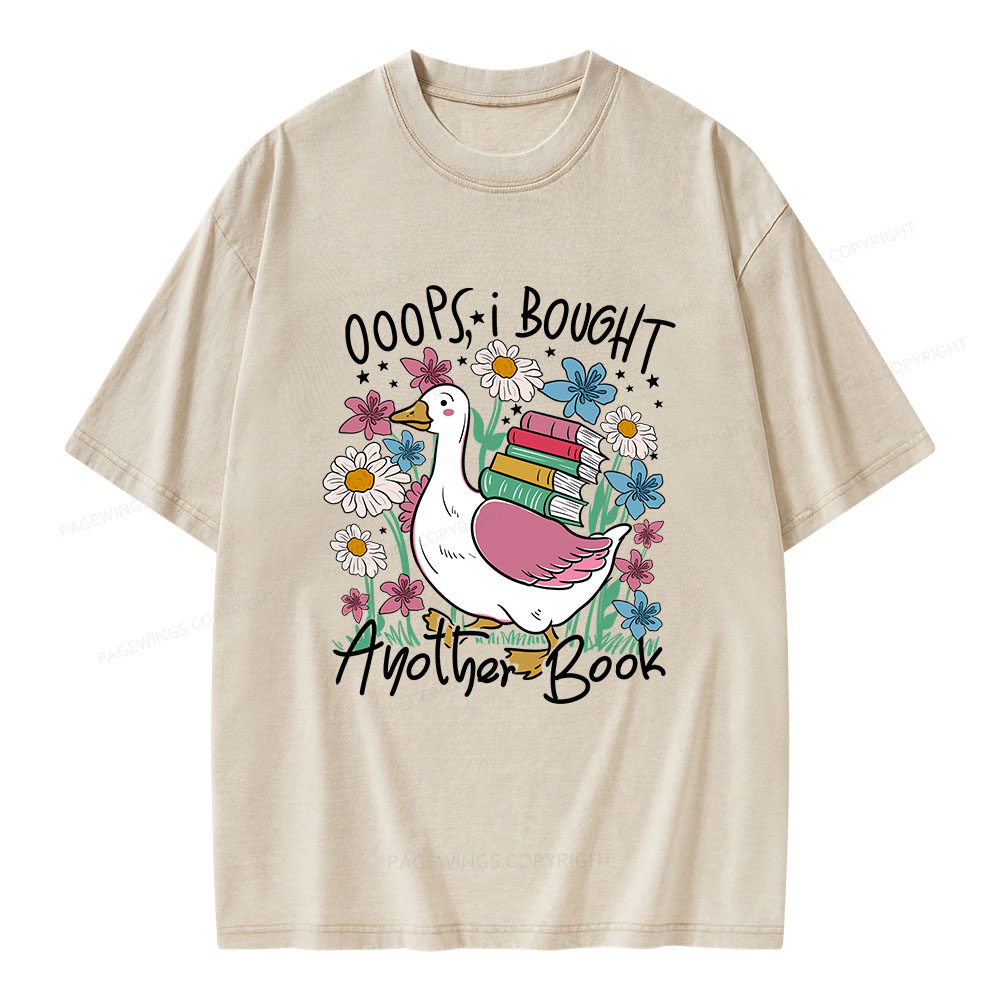 Pagewings Oops I Bought Another Book Unisex Washed T-shirt